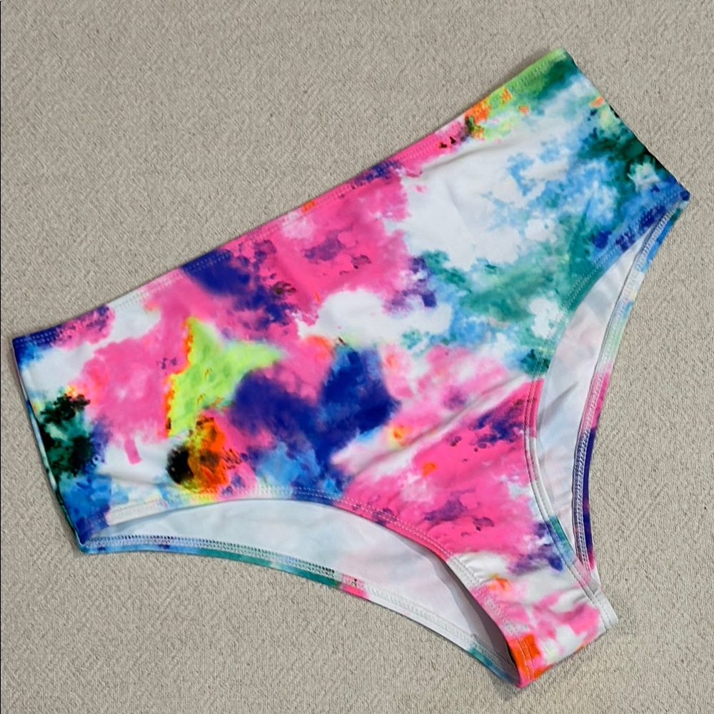 New Colorful Tie-Dye Bikini Bottom XL